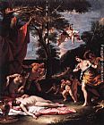 Sebastiano Ricci Famous Paintings - The Meeting of Bacchus and Ariadne